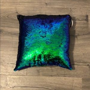 A sparkly pillow